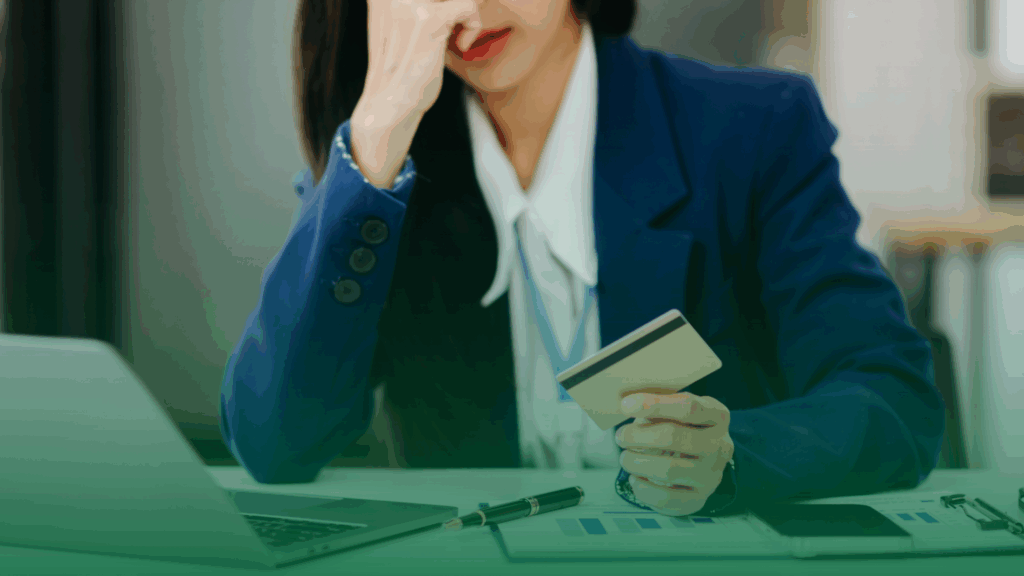 Pessoa realizando processo de análise de crédito